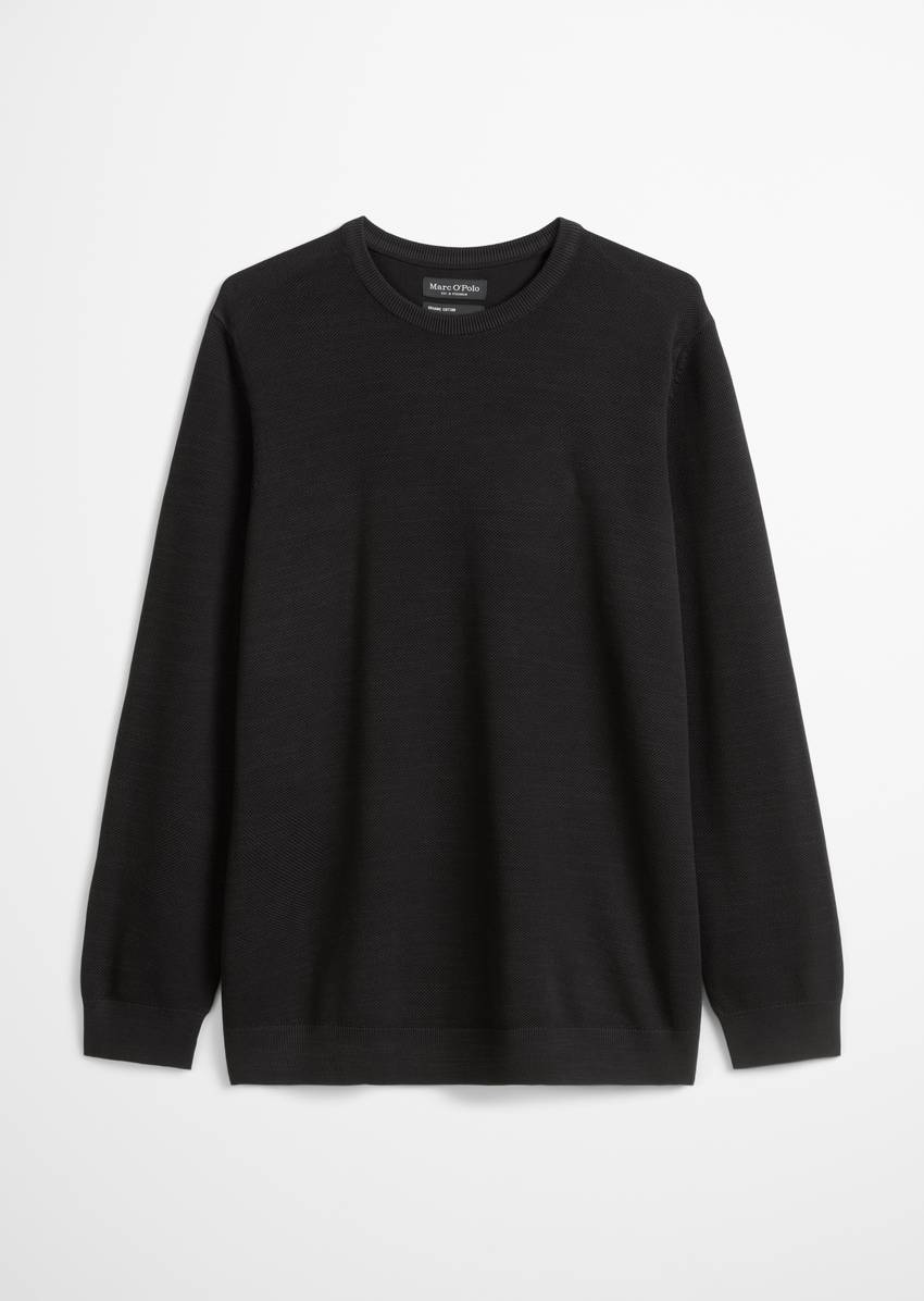 Sweater regular made from organic cotton piqué
