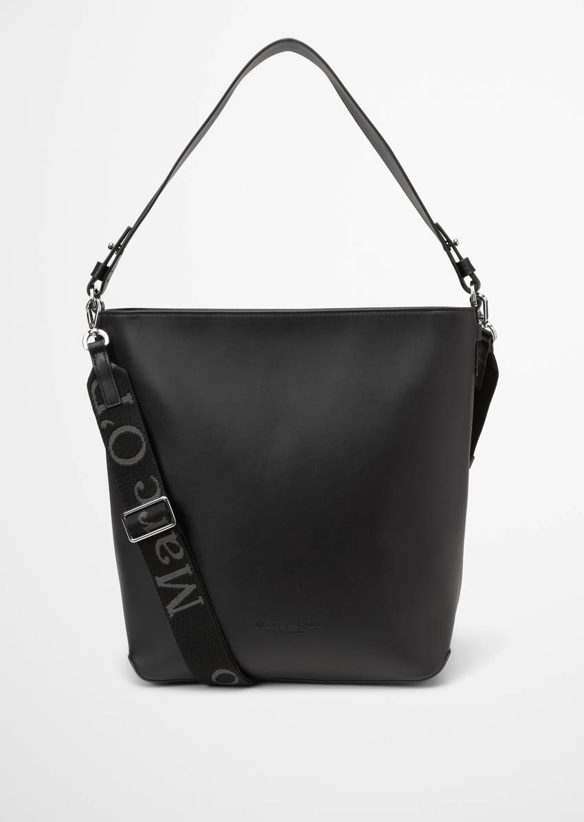 Hobo bag made from a leather alternative made from recycled polyester