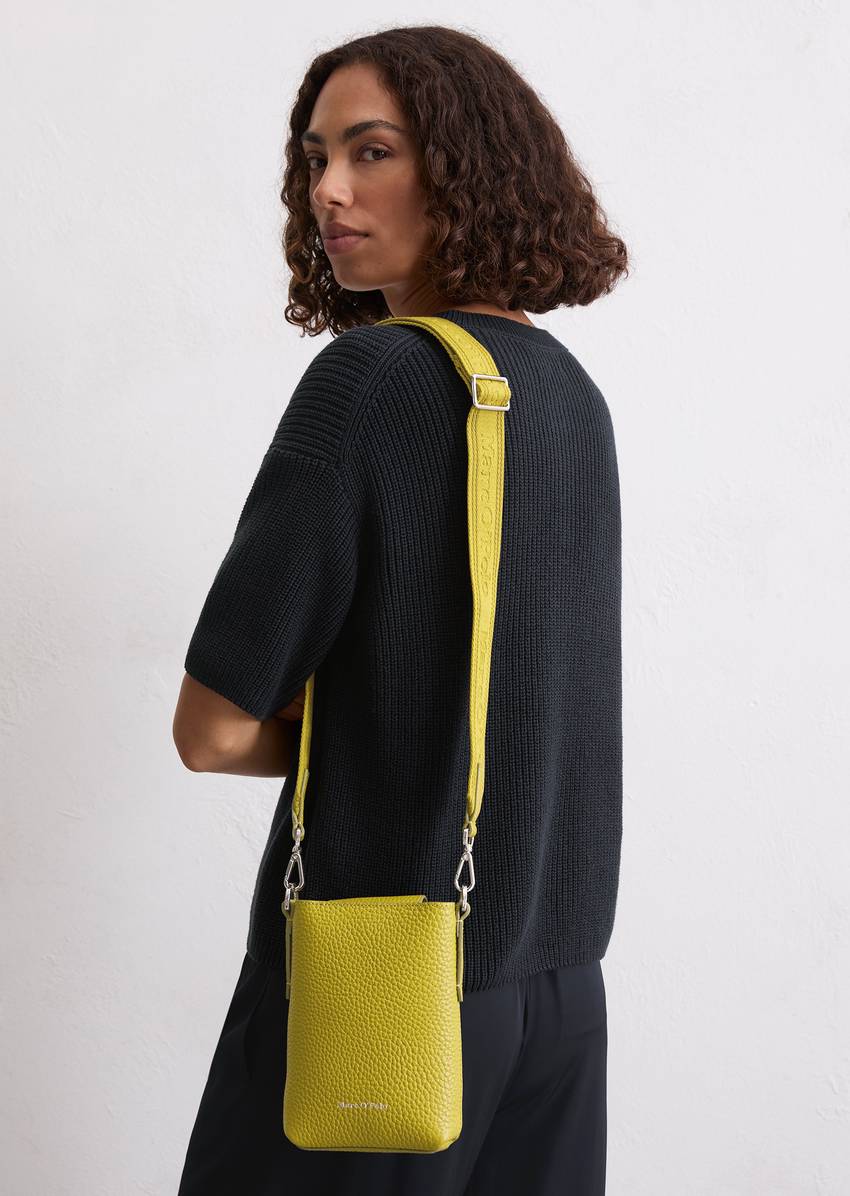 Smartphone case made from grained cowhide