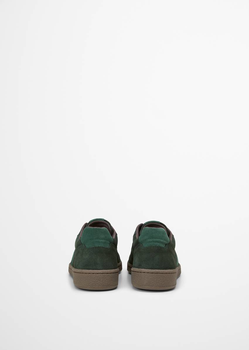 Court sneaker made from soft suede