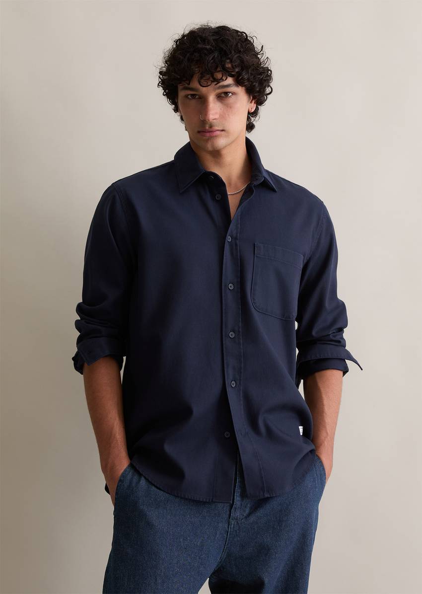Regular shirt made from Lyocell cotton twill