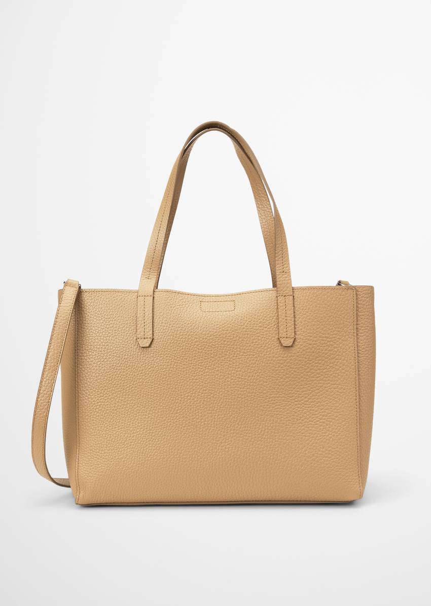 3-in-1 shopper medium made from grained cowhide