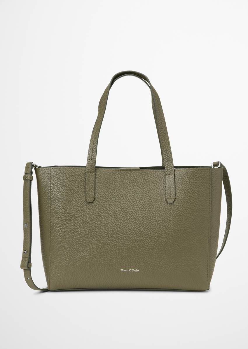 3-in-1 shopper medium made from grained cowhide