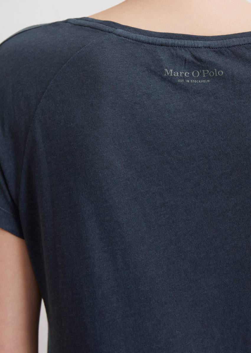 T-shirt regular made from a viscose/organic cotton blend