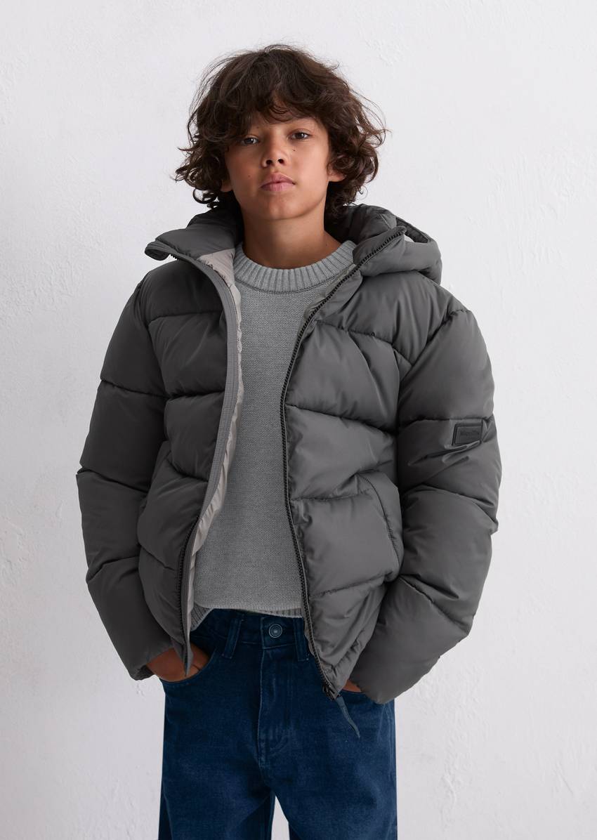 TEENS-BOYS quilted jacket with water-repellent surface