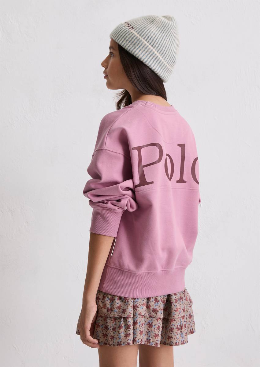 TEENS-GIRLS logo sweatshirt made from organic cotton