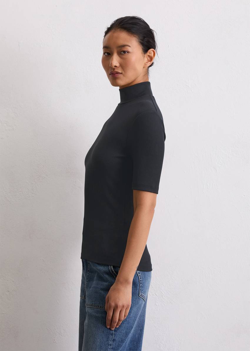 Turtleneck T-shirt slim made from TENCEL™ Modal