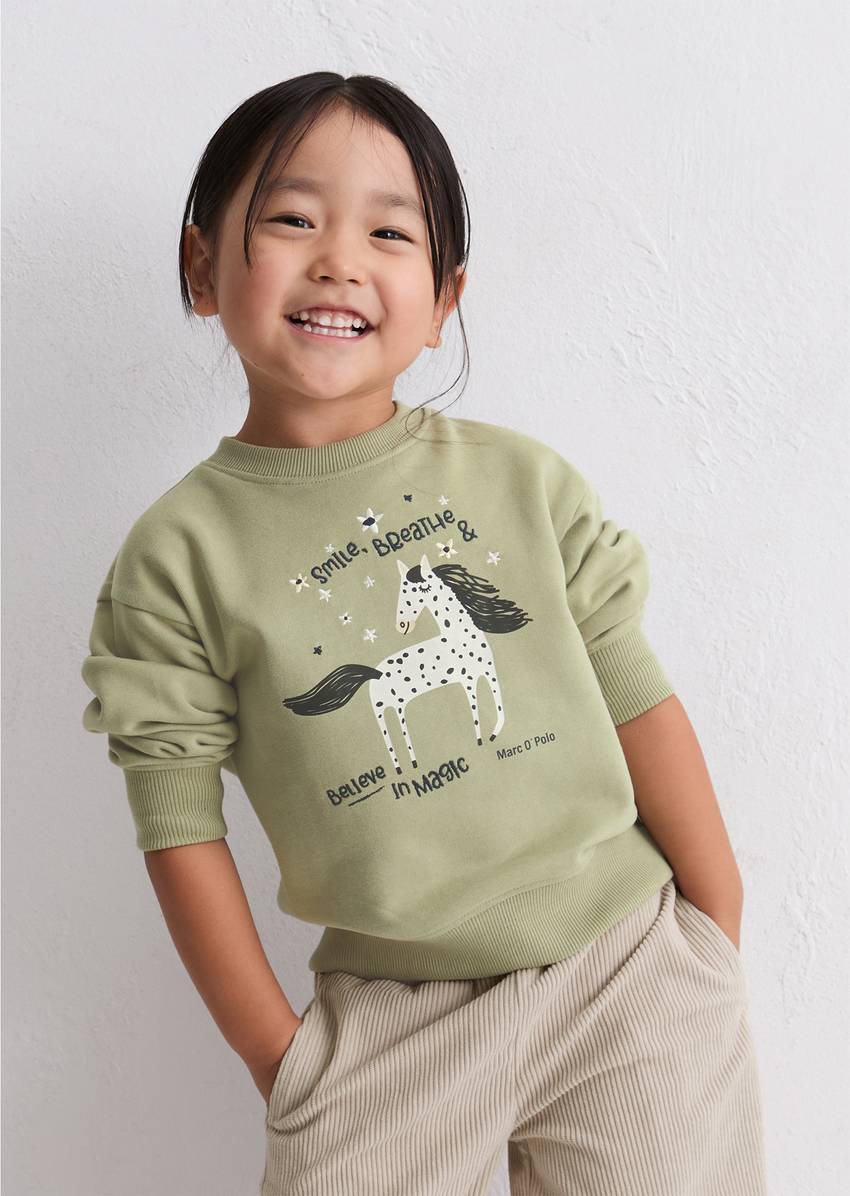 KIDS-GIRLS sweatshirt with print and embroidery