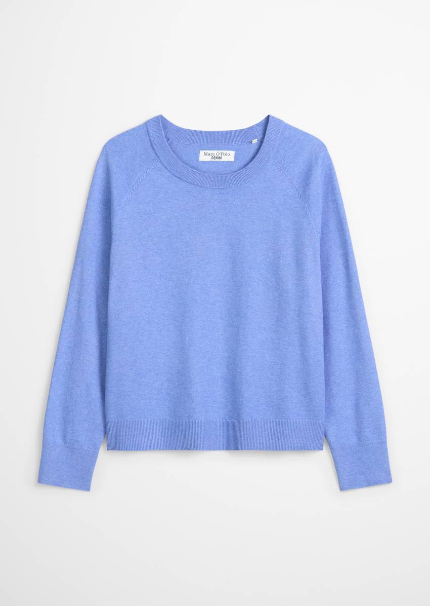 Knitted sweater regular made from soft cotton stretch