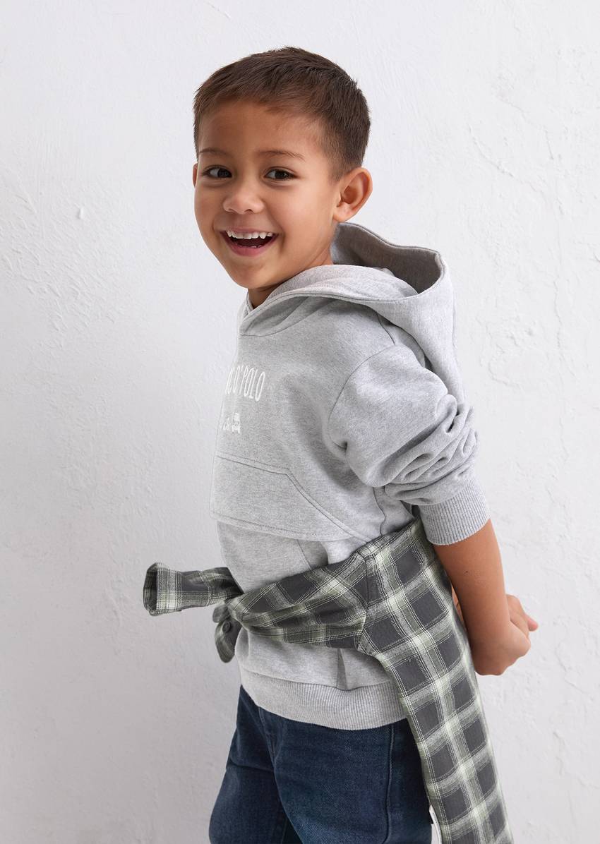 KIDS-BOYS Hoodie made from pure organic cotton
