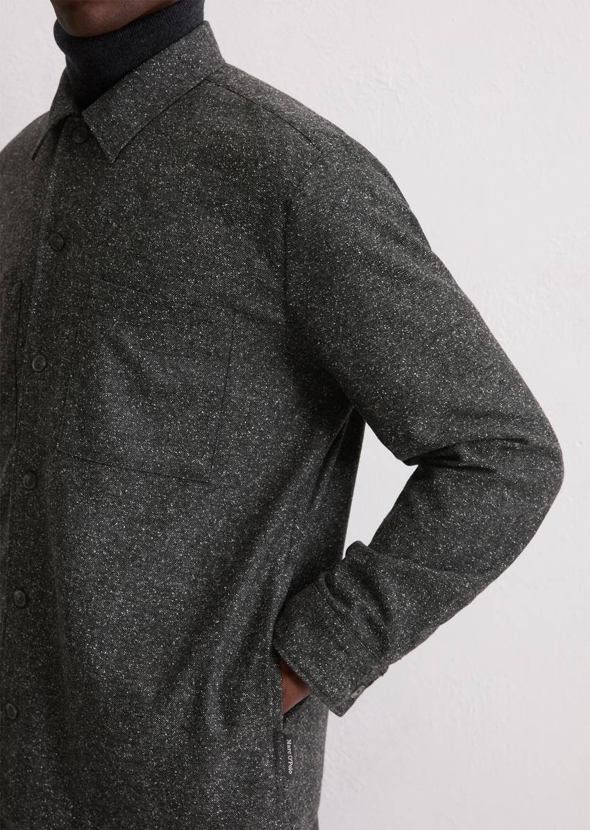 Overshirt made from an Italian sheep's wool mix