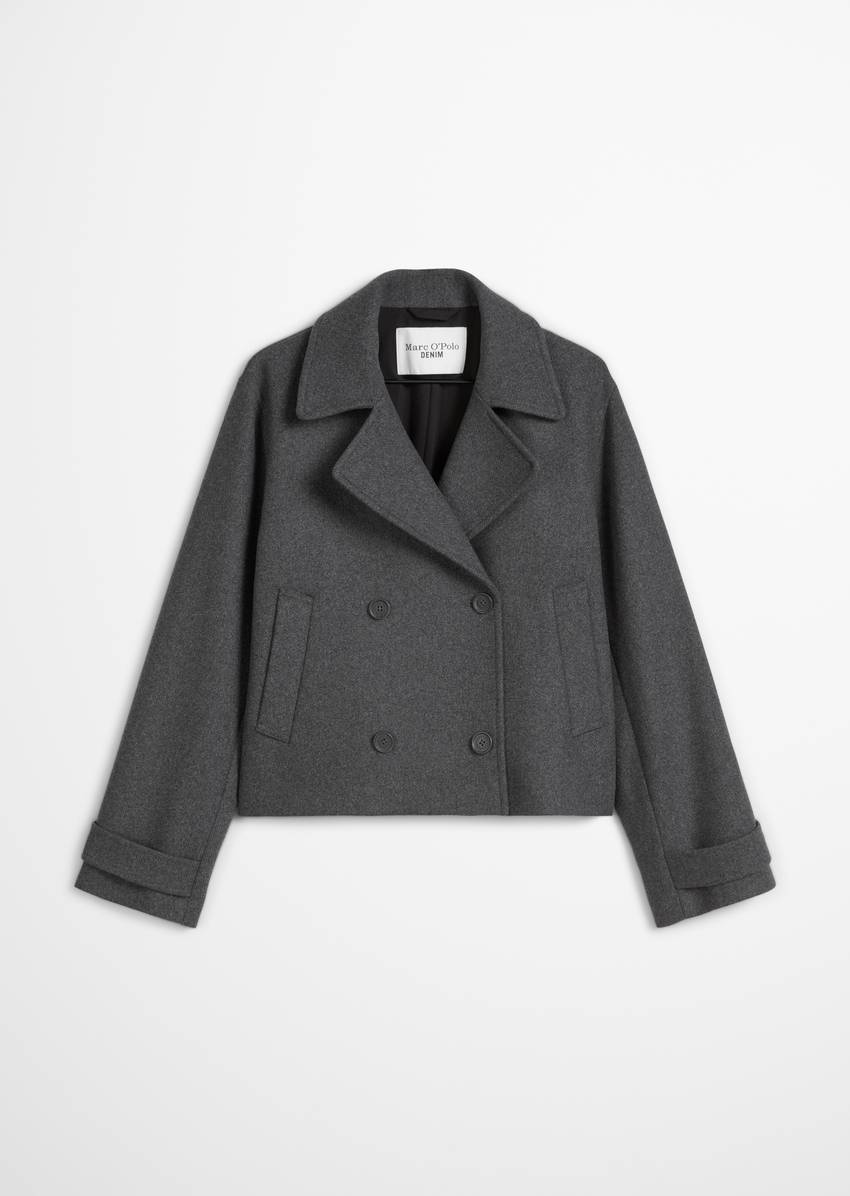 Caban jacket relaxed with recycled wool