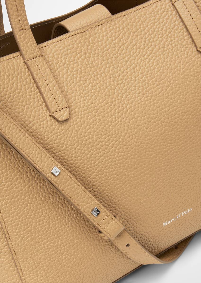 3-in-1 shopper medium made from grained cowhide