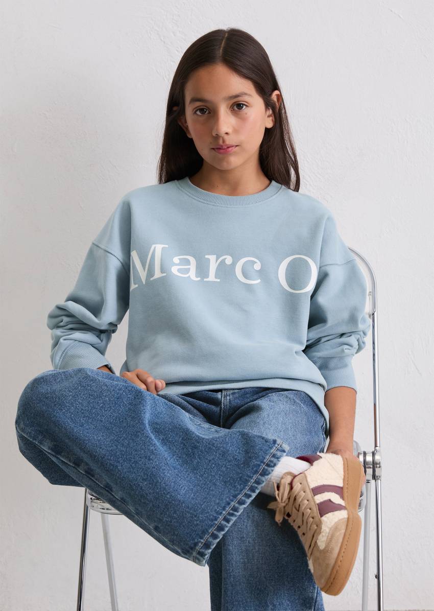 TEENS-GIRLS logo sweatshirt made from organic cotton