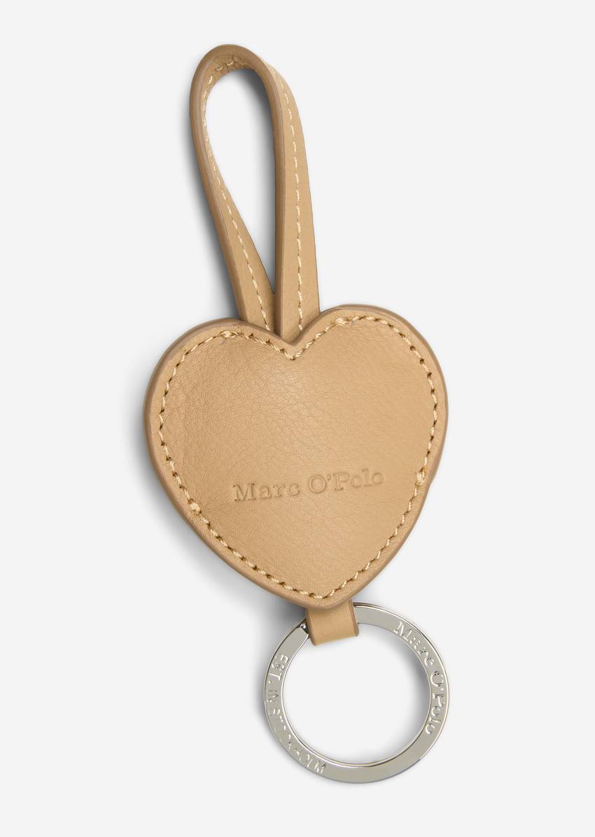 Key fob with leather heart