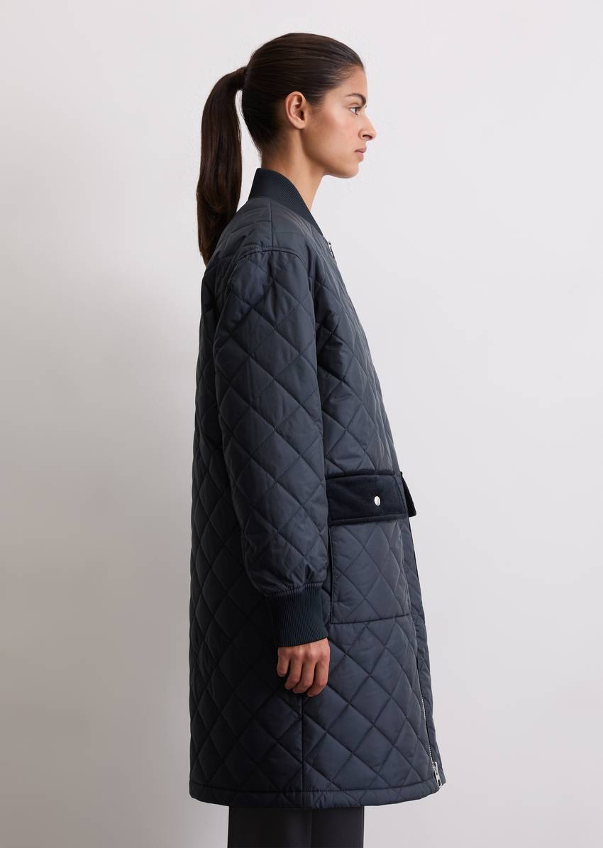 Blouson quilted coat regular made from recycled polyester
