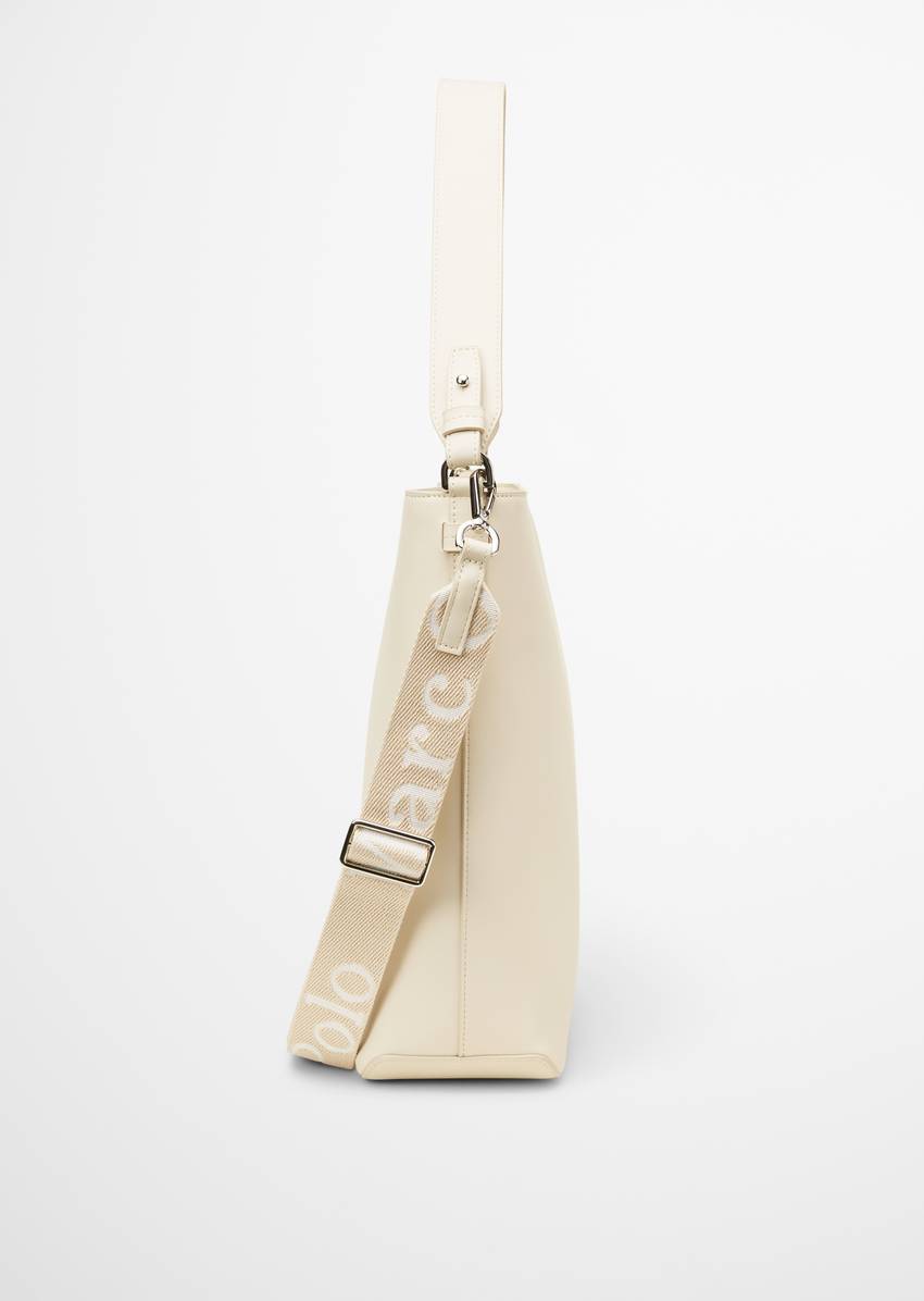 Hobo bag made from a leather alternative made from recycled polyester