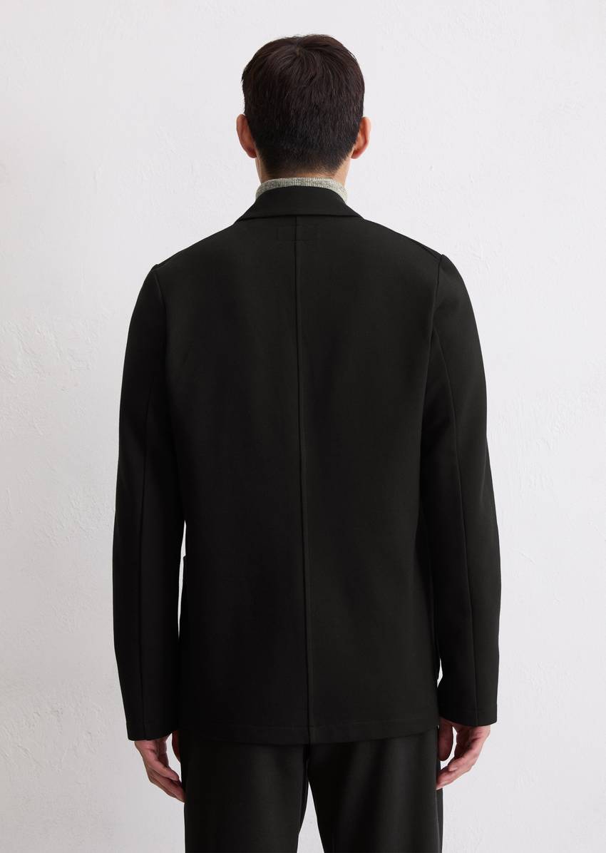 Jersey blazer shaped made from a stretchy organic cotton blend