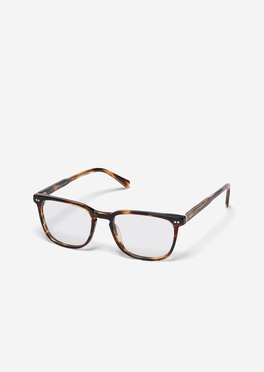 Men's glasses made from lightweight organic acetate