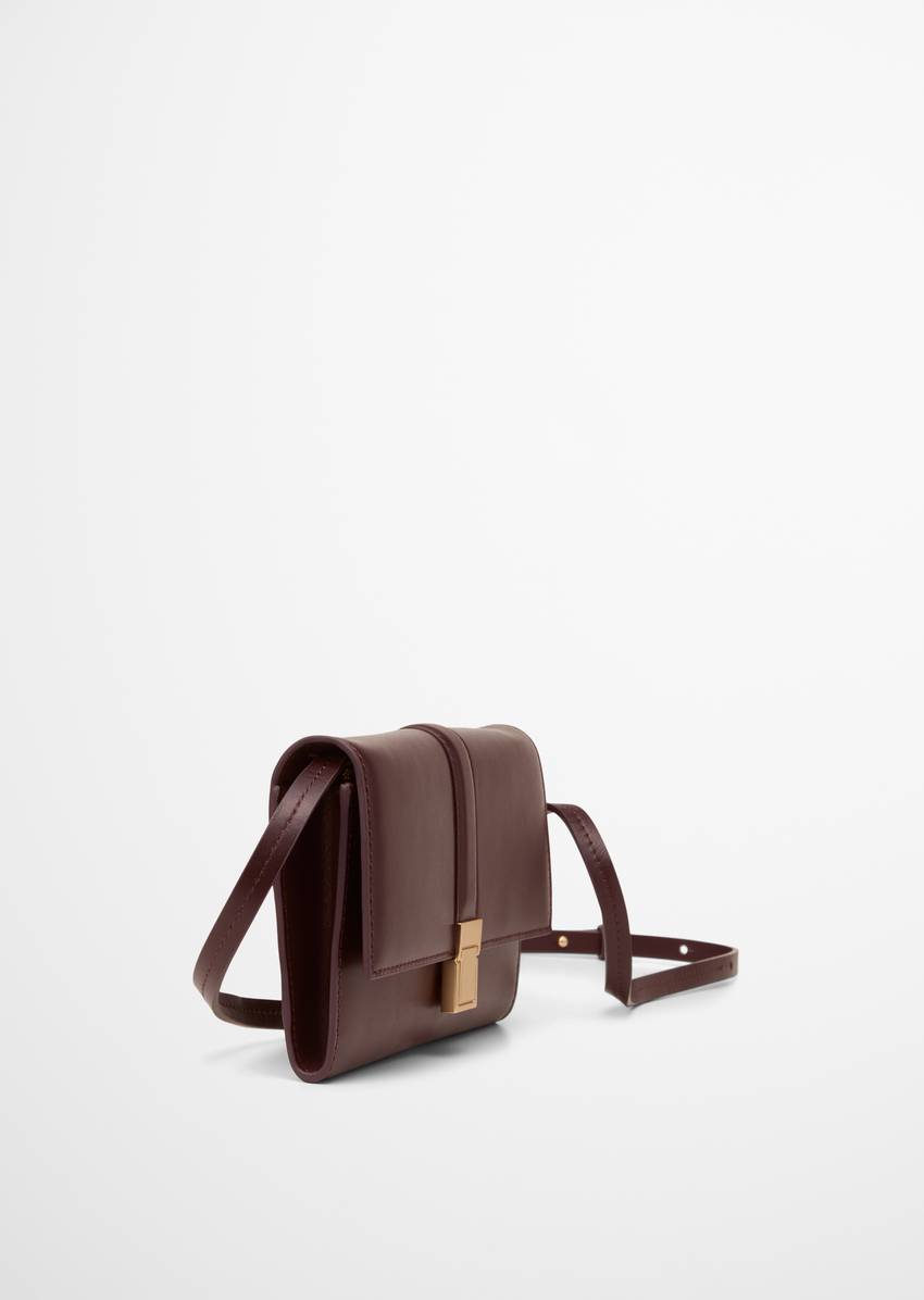 2in1 shoulder bag small made from fine cowhide