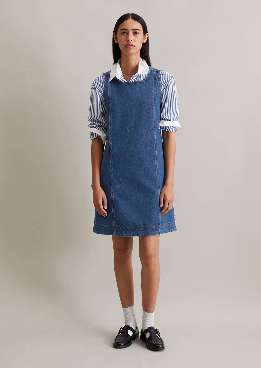 Jeans mini dress regular made from pure organic cotton