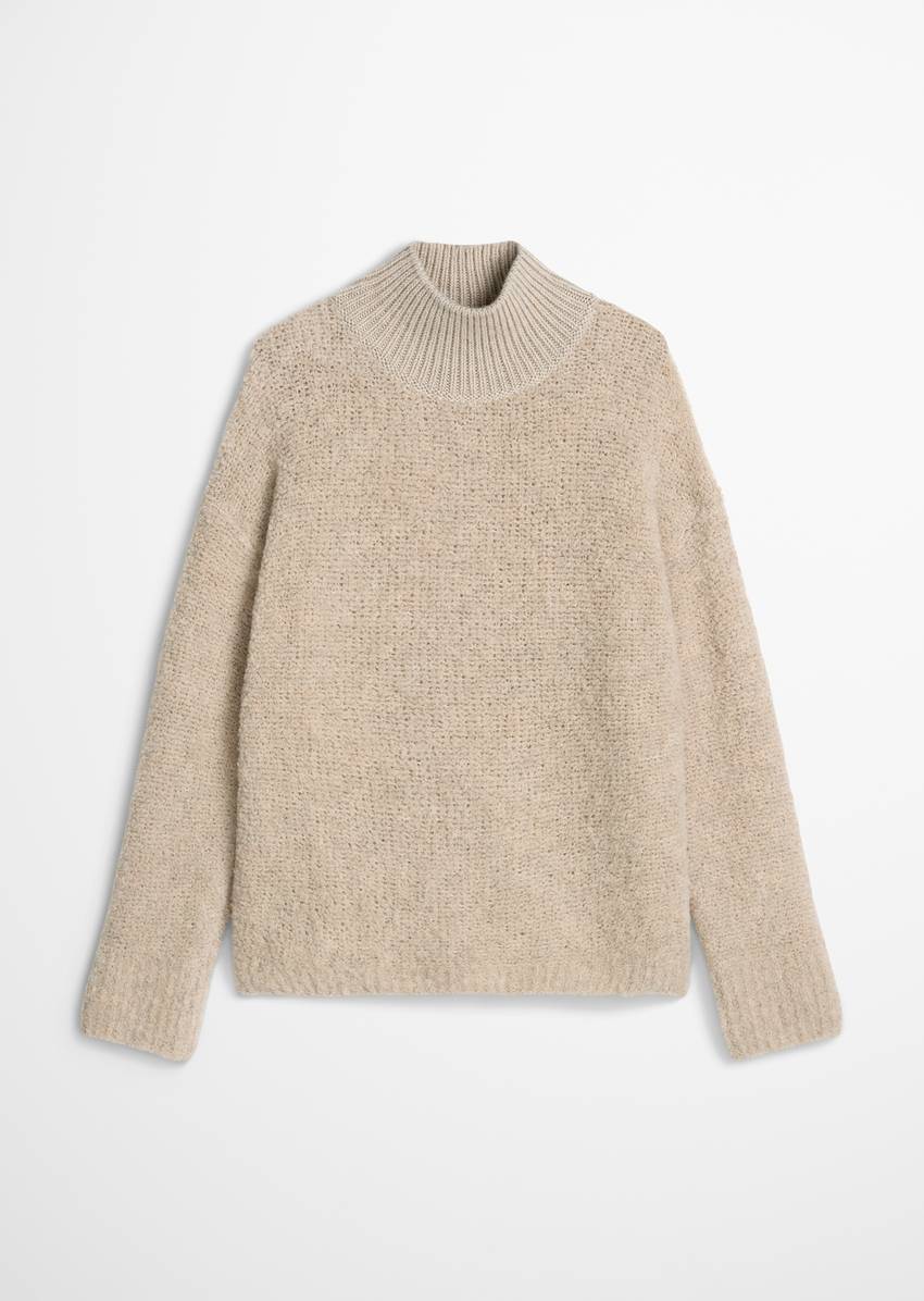 Bouclé sweater regular made from a virgin wool/alpaca wool mix