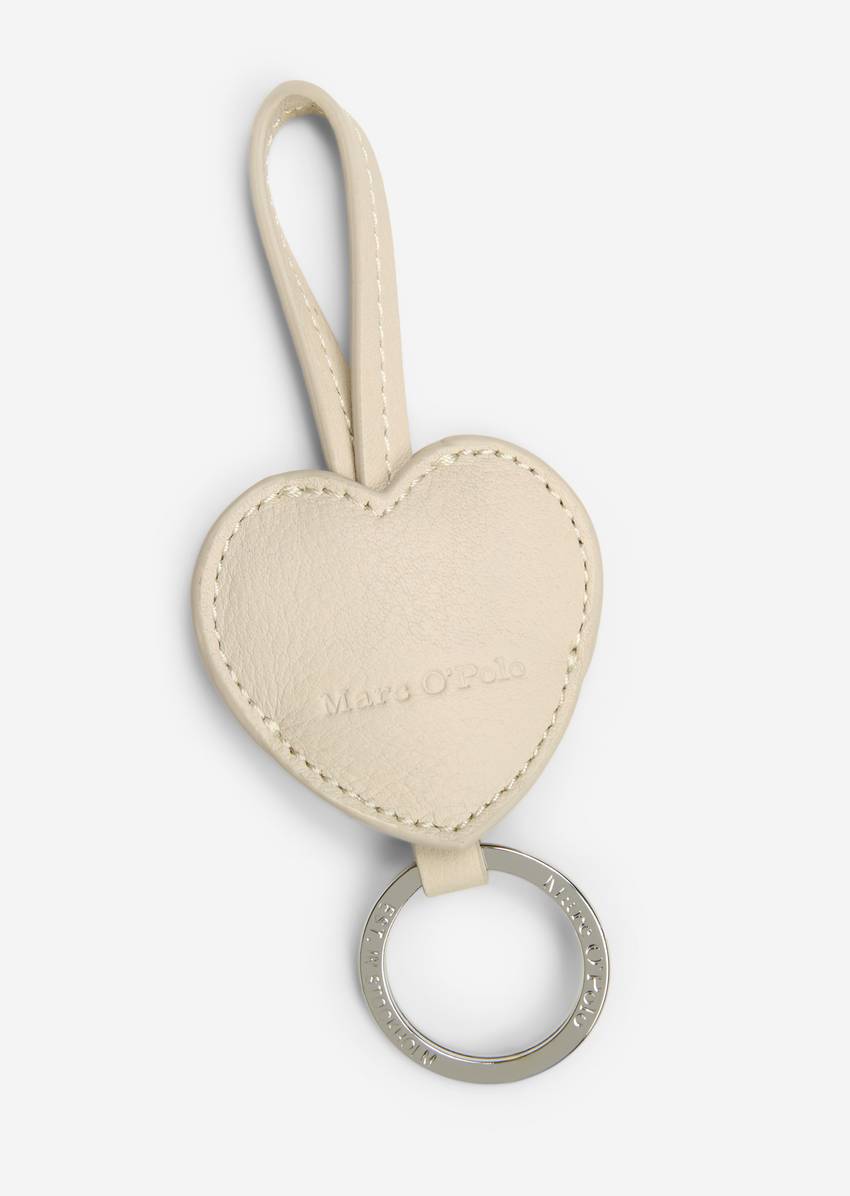 Key fob with leather heart