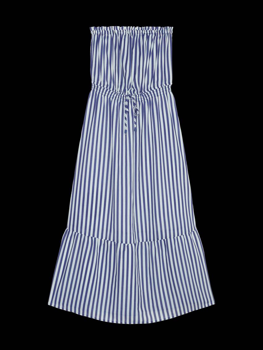 Bandeau beach dress made from recycled material