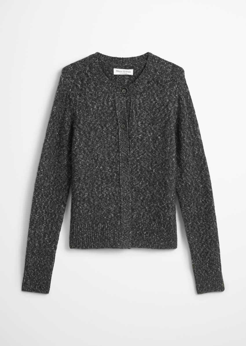 Cardigan slim with cuddly alpaca wool