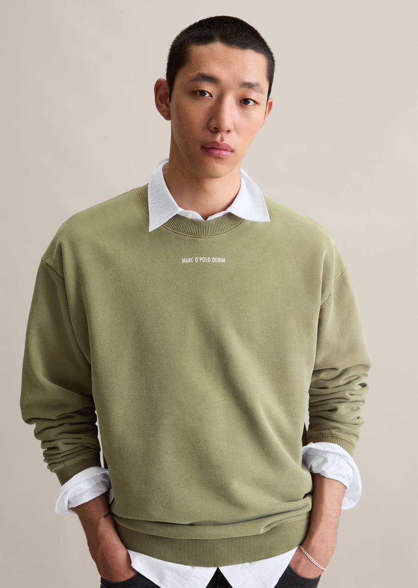 Relaxed sweatshirt made from soft-touch organic cotton