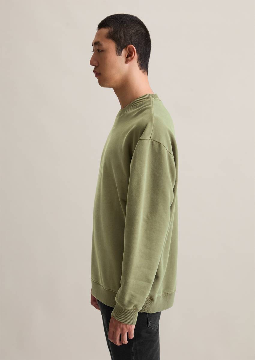 Relaxed sweatshirt made from soft-touch organic cotton