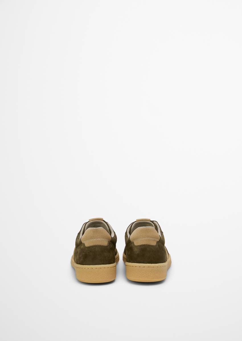 Court sneaker made from soft suede