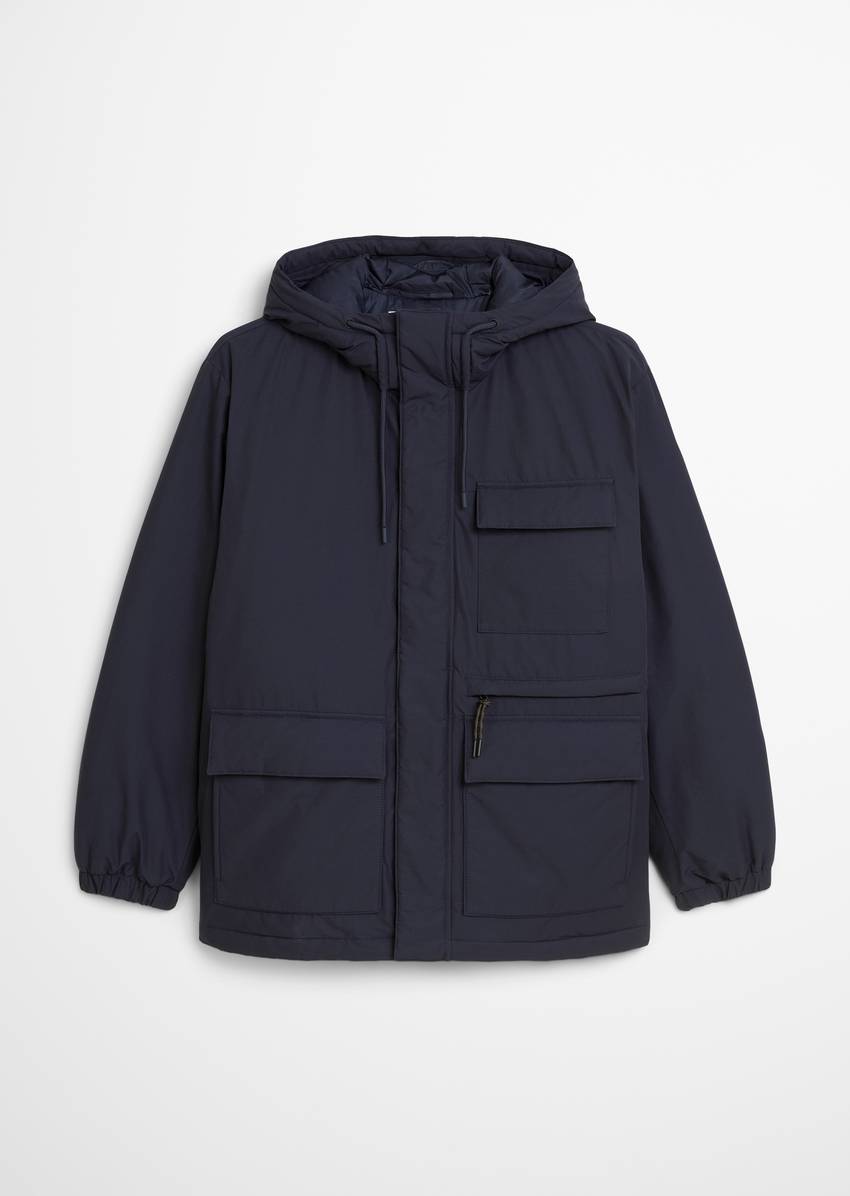 Hooded jacket regular water-repellent with light padding