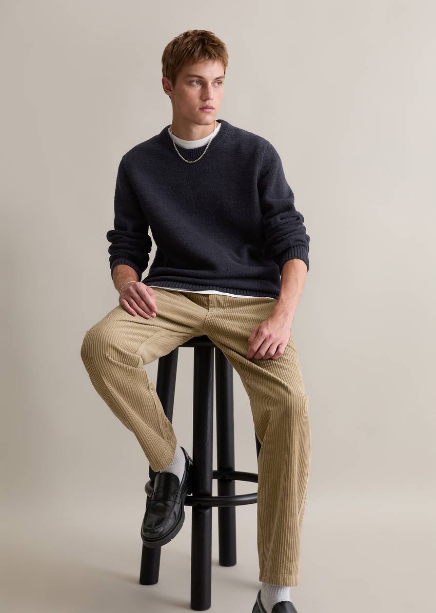 Bouclé knit sweater relaxed made from organic cotton