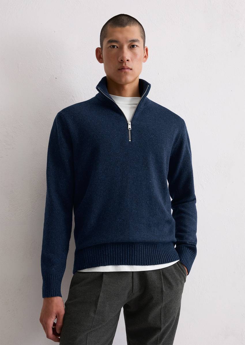 Troyer regular made from speckled tweed yarn