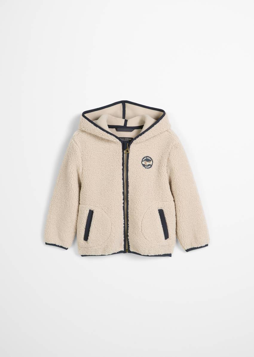 KIDS-BOYS hooded teddy jacket with fleece inside