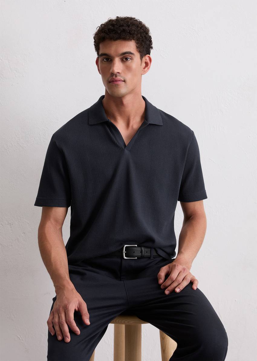 DfC polo shirt jersey regular with elastic ribbed structure