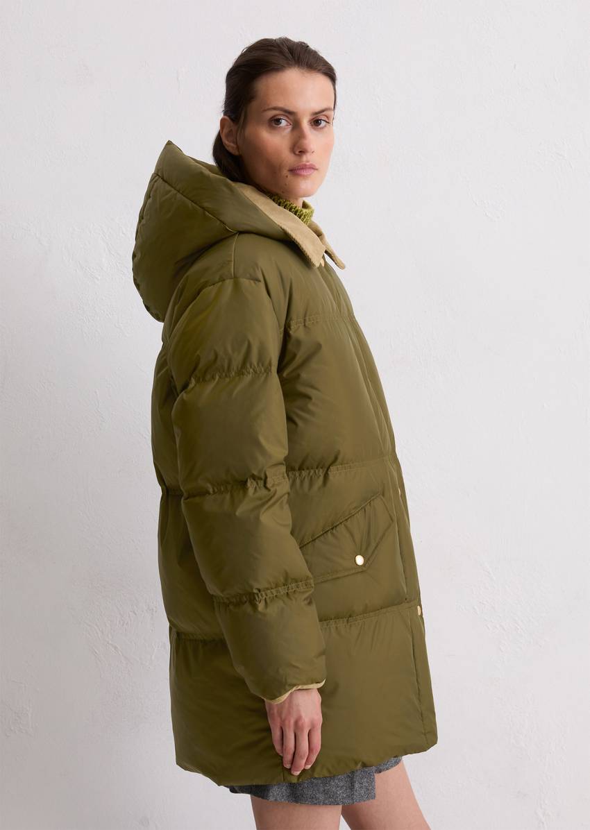 Puffer down parka regular made from recycled polyester