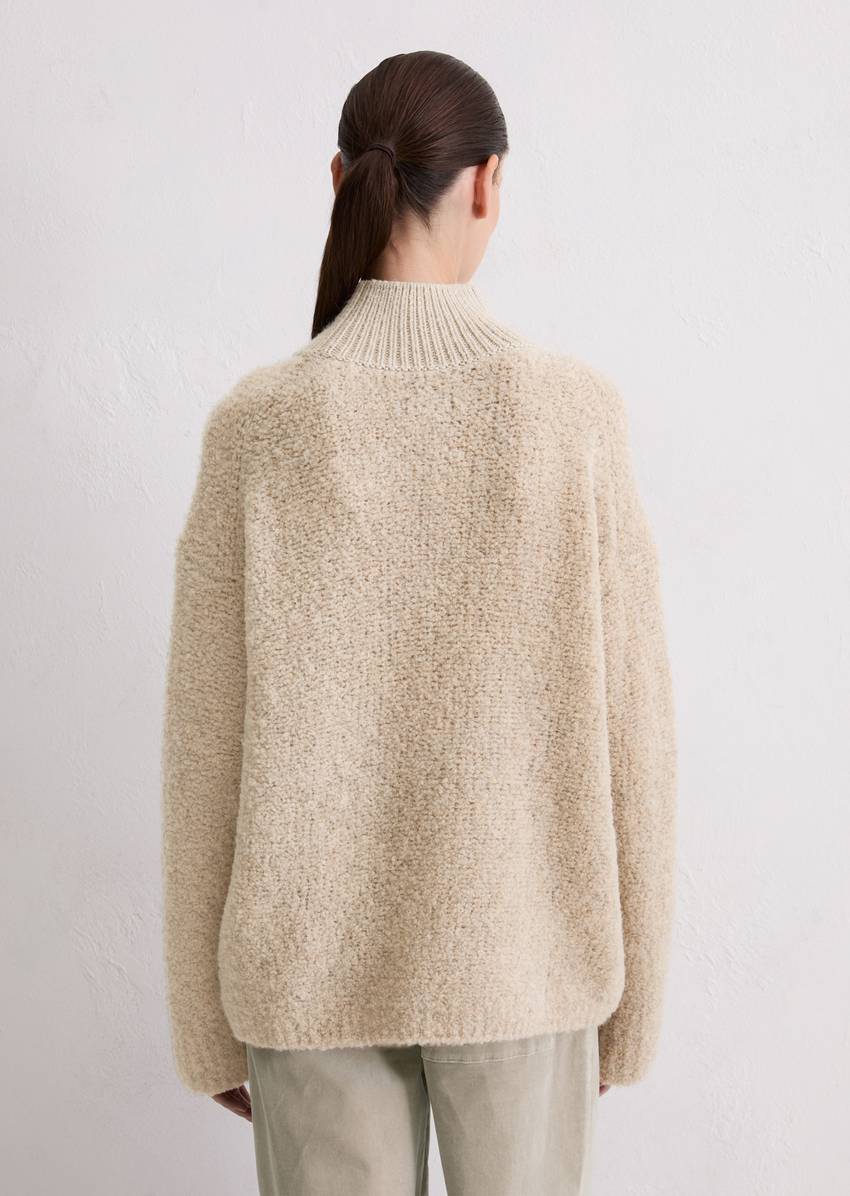 Bouclé sweater regular made from a virgin wool/alpaca wool mix