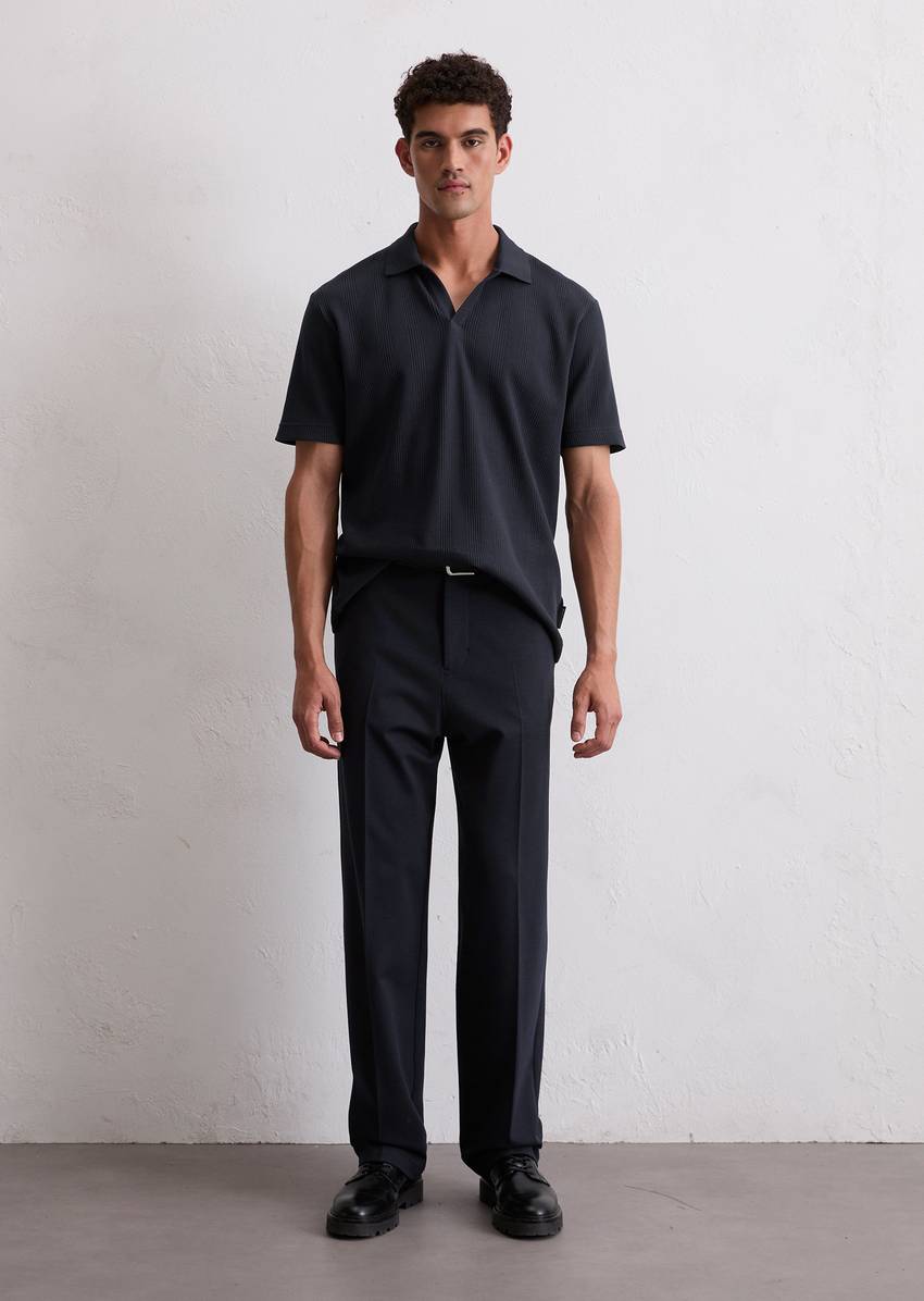 DfC polo shirt jersey regular with elastic ribbed structure