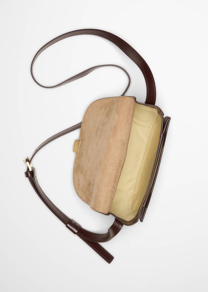 Shoulder bag small with elegant hinged clasp