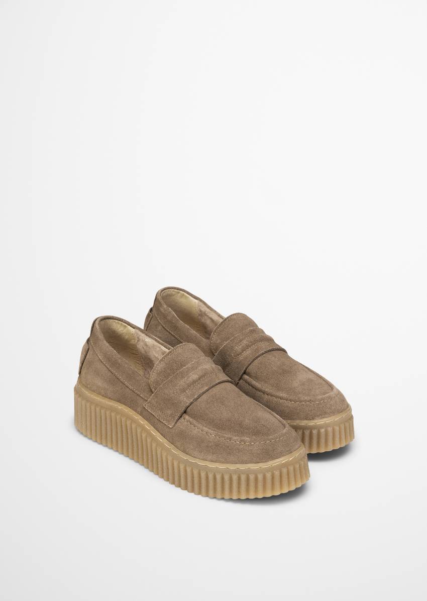 Penny loafer model Bianca with fluffy warm lining