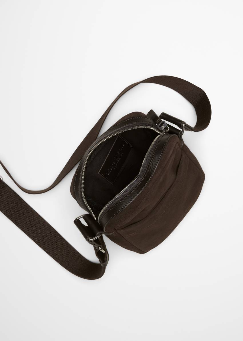 Shoulder bag medium made from high-quality suede