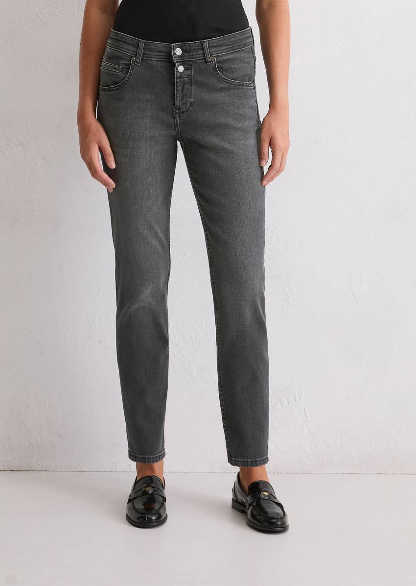 Jeans model Theda boyfriend cropped made from organic cotton stretch