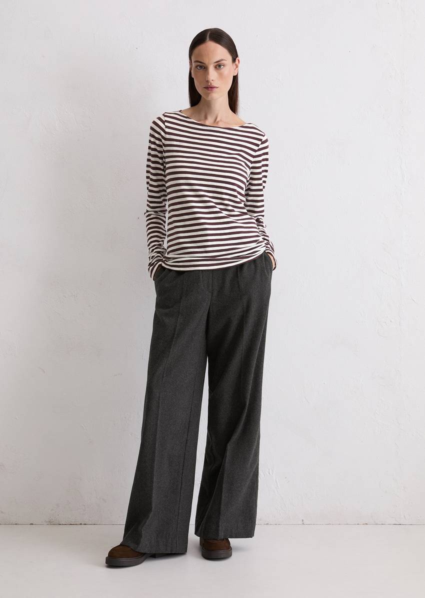 Striped longsleeve regular made from slub jersey