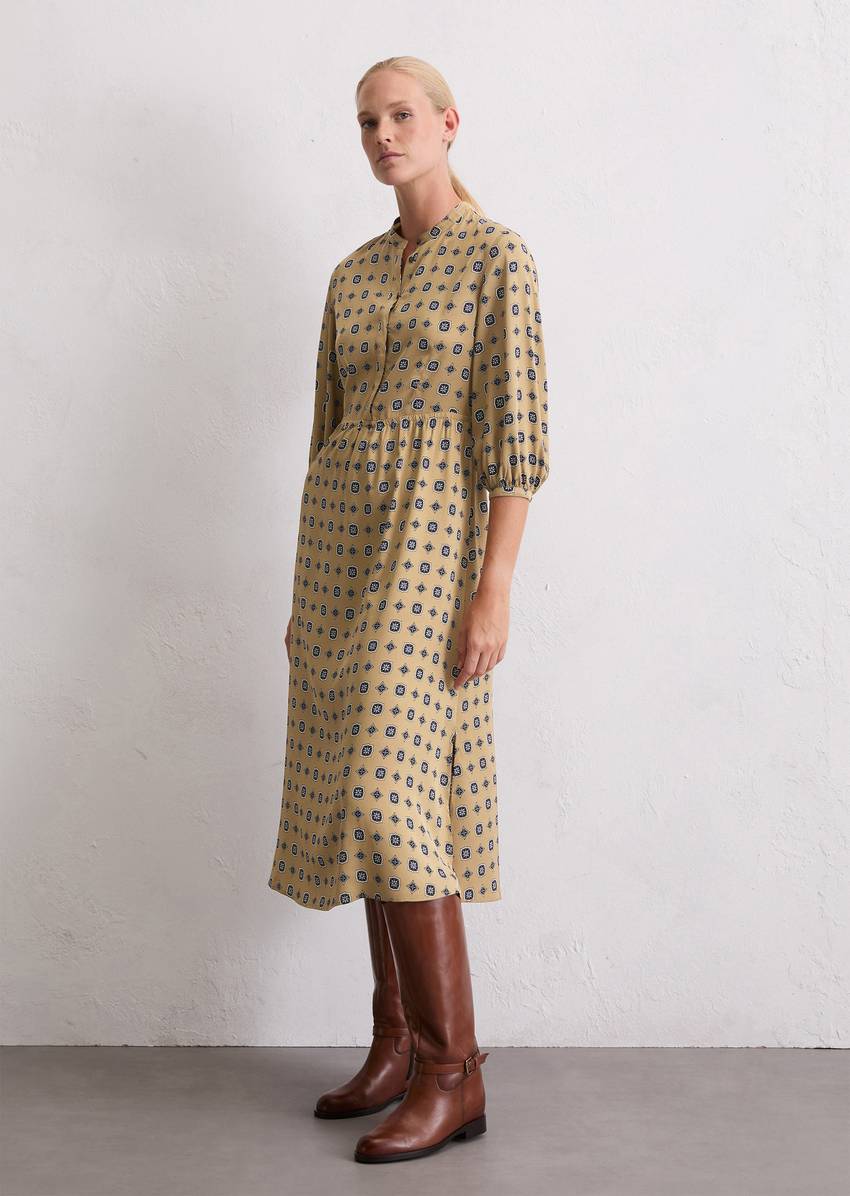 Dress shaped made from flowing viscose twill