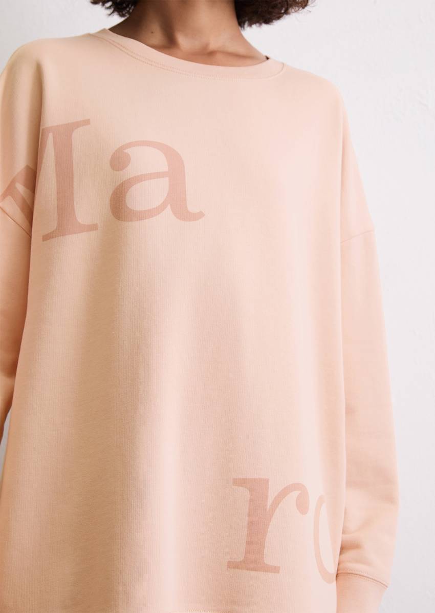 Logo sweatshirt loose made from organic cotton