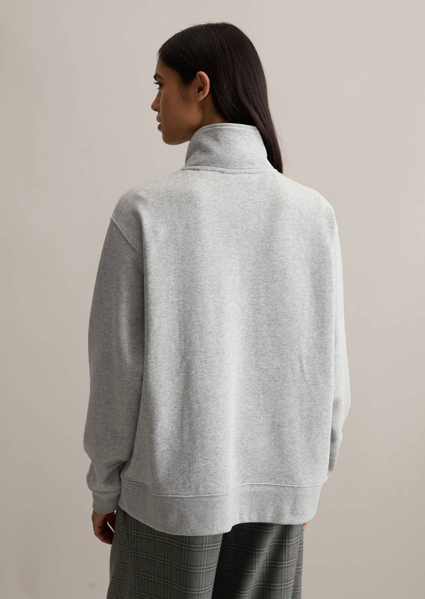 Troyer sweatshirt relaxed made from pure organic cotton