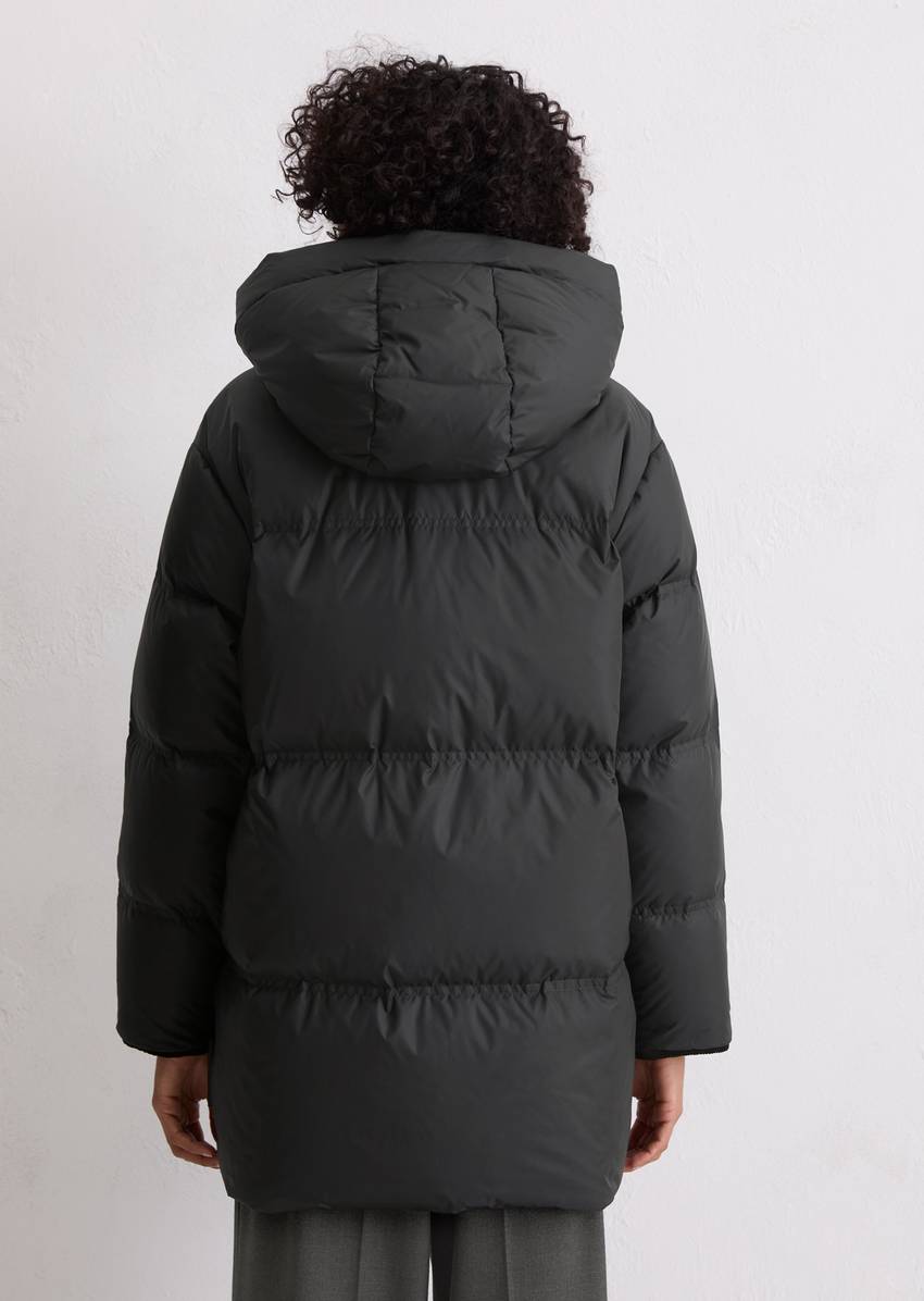 Puffer down parka regular made from recycled polyester