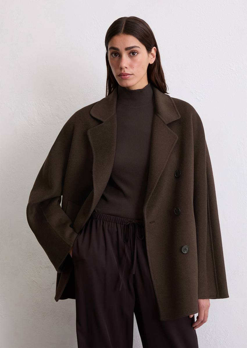 Caban jacket relaxed made from fine wool doubleface